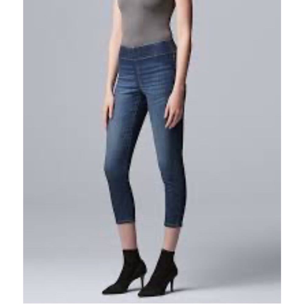 Liverpool Hi Rise Skinny Pull-On Jeans 8 Shaping Seamed Minimalist Sleek Modern